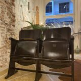 Double wooden cinema seats