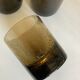 Set de 6 verres gobelets en verre bullé 1970