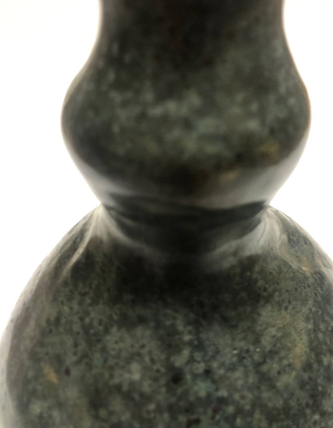 Blue ceramic vase signed AP