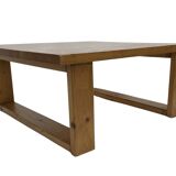 Vintage coffee table pinewood minimalist 1970s design