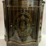 Meuble d'appui violonné Napoléon 3 en bois noirci