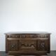 Art Deco oak enfilade with a diamond point decoration.