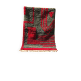 Tapis en laine pure fait main traditionnelle rouge taille 150 x 250