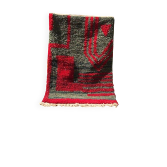 Traditional handmade pure wool rug, red, size 150 x 250