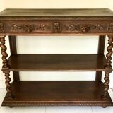 Oak and marble restaurant service console