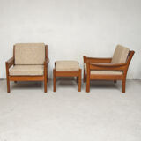 Paire de fauteuils Dyrlund avec ottoman, 1960