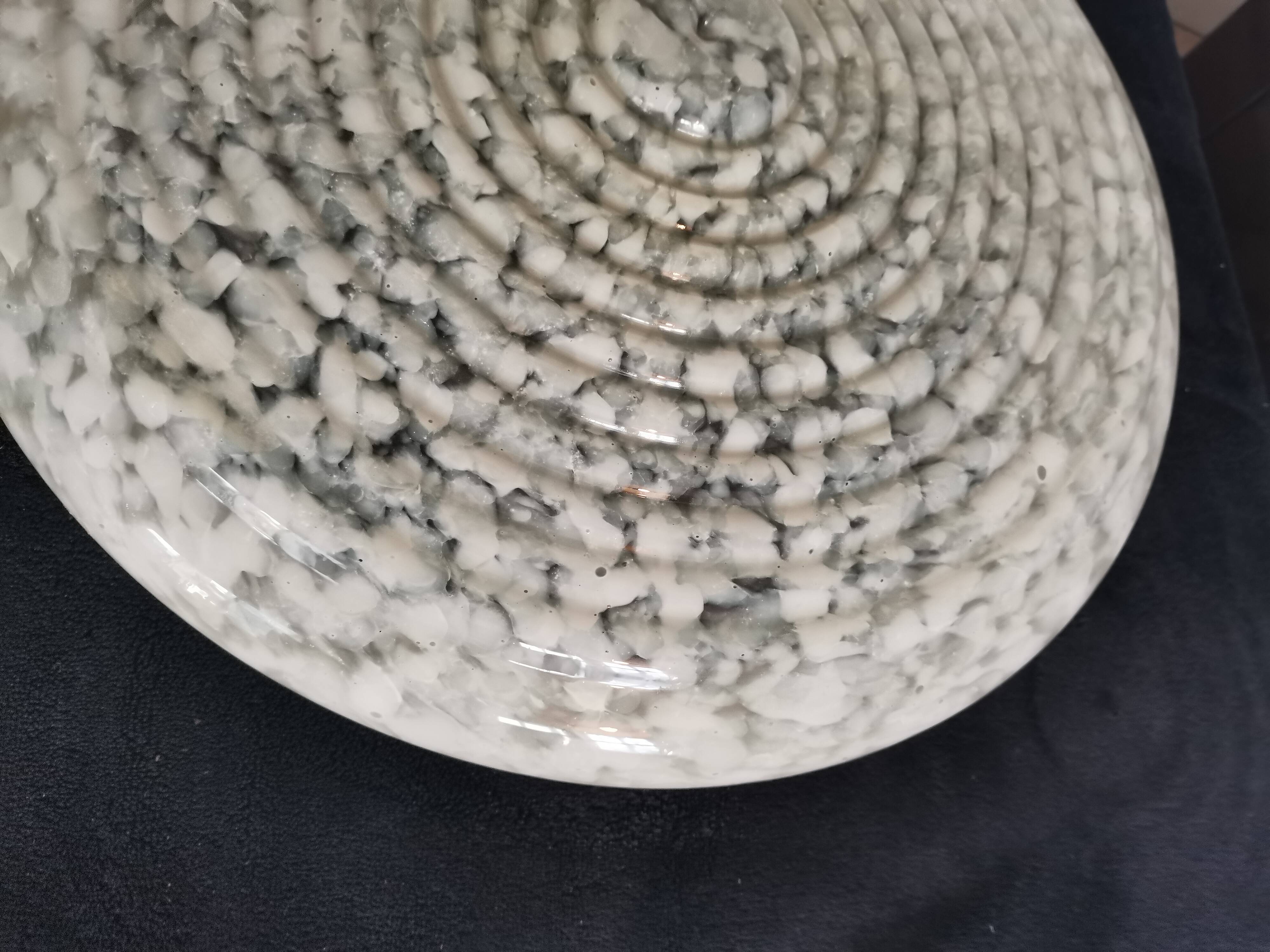 globe verre de clichy blanx pour lustre art déco