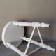Painted solid turned wooden tripod