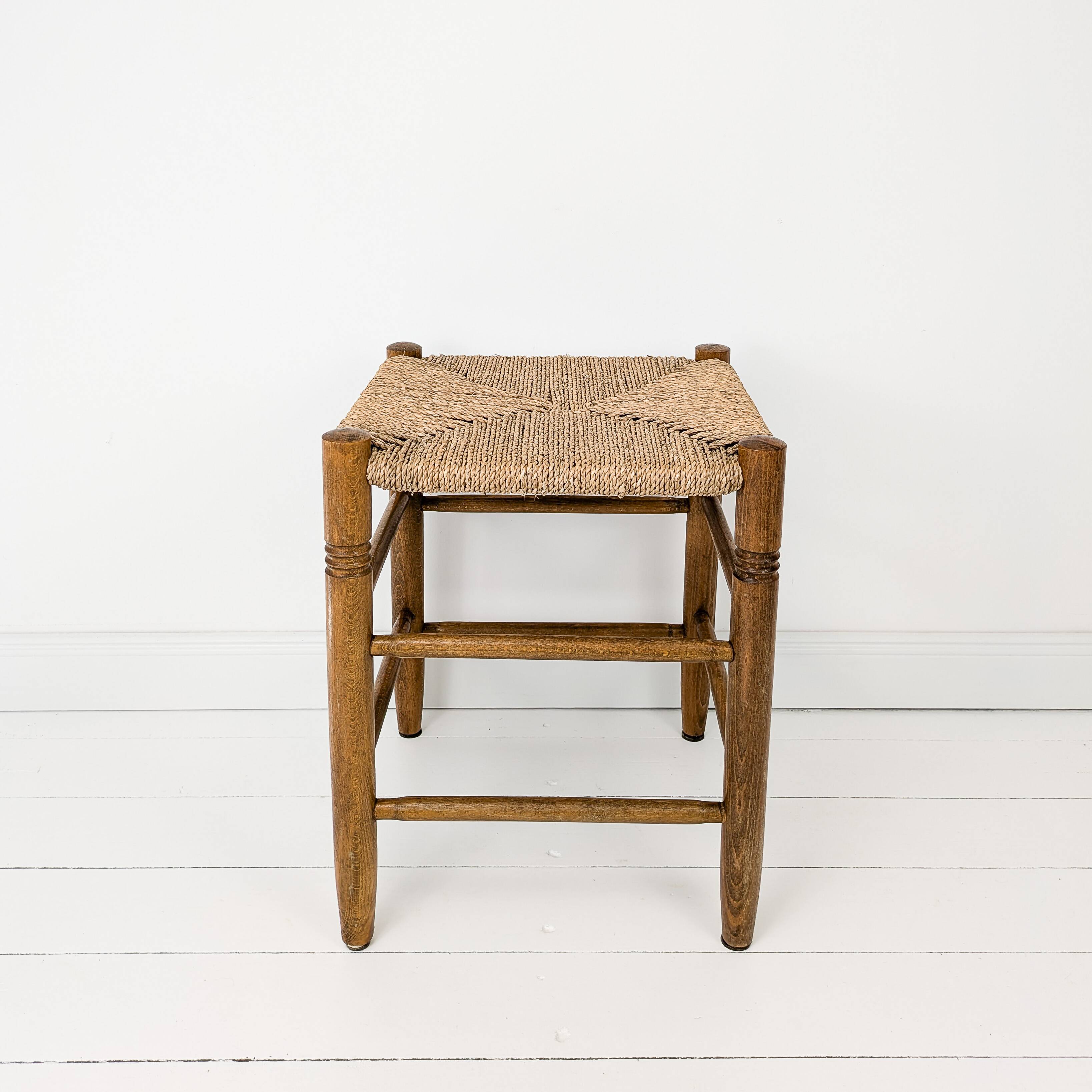 Tabouret mid century rustique