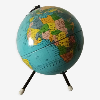 World map of the 50s/60s editions taride Globe sheet metal