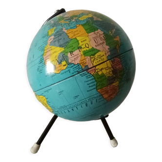 World map of the 50s/60s editions taride Globe sheet metal