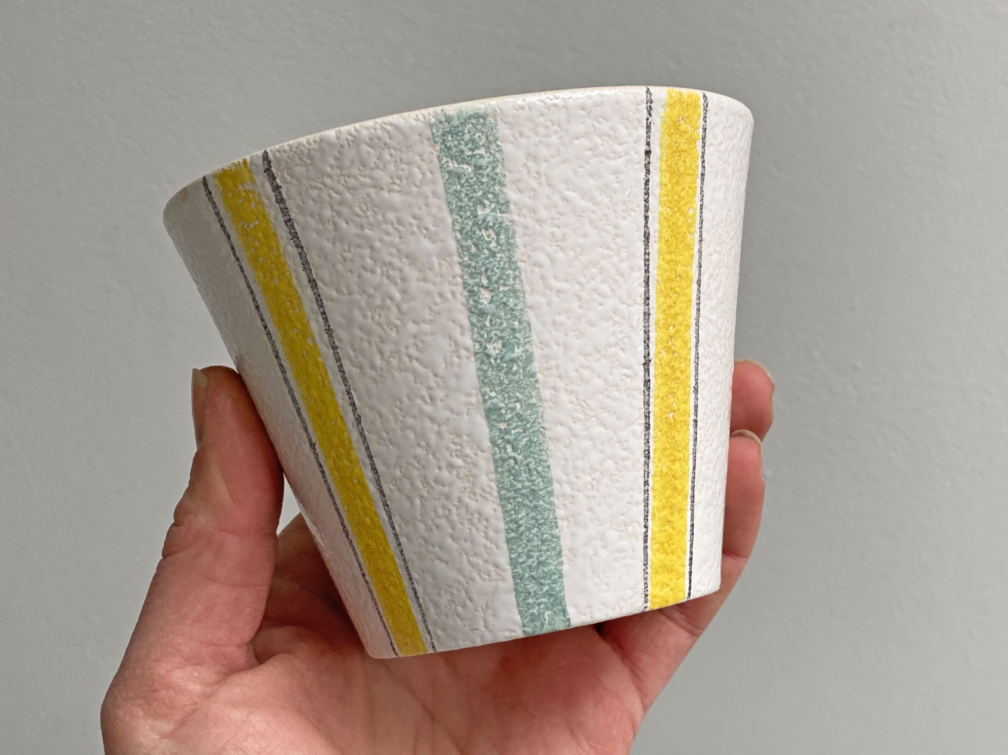 Mid century ceramic planter by Adco, vintage, 1950s flower pot