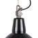 Lampe industrielle en émail de Pologne, couleur noire, 1960