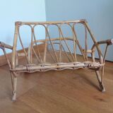 Wicker magazine rack