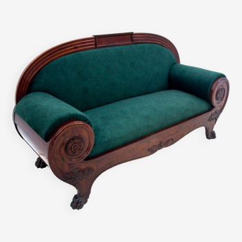 Antique mahogany sofa from Northern Europe, around 1880.