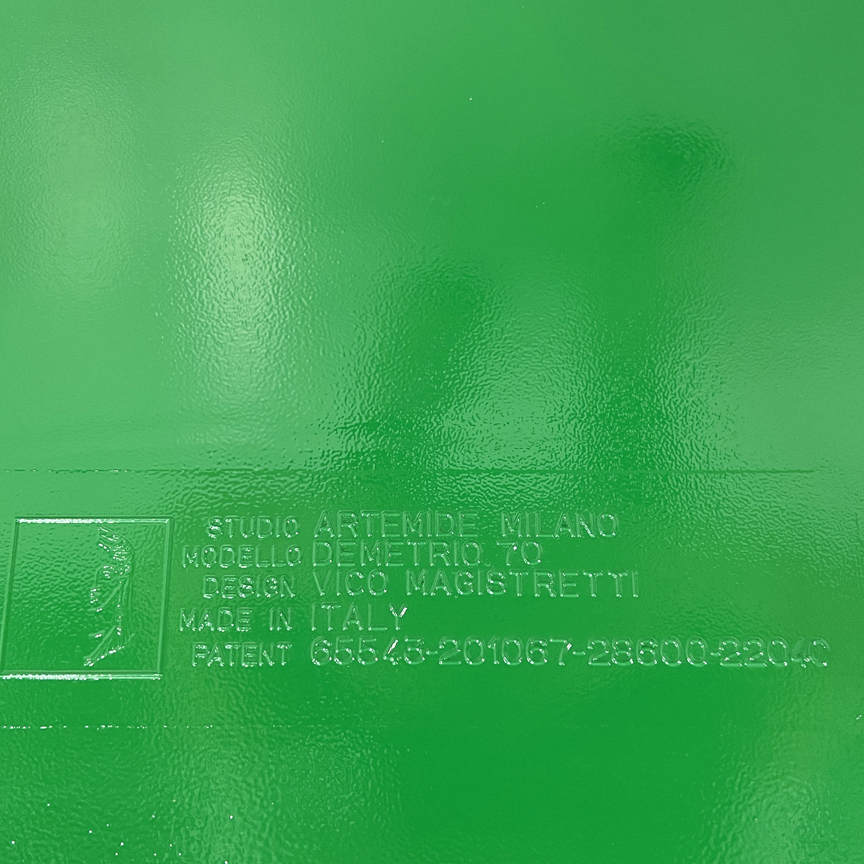 Demetrio 70 green coffee table by Vico Magistretti for Artemide, 1960s