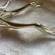 Set of 6 greyhound knife holders in silver metal