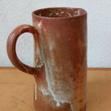 Glazed stoneware pitcher