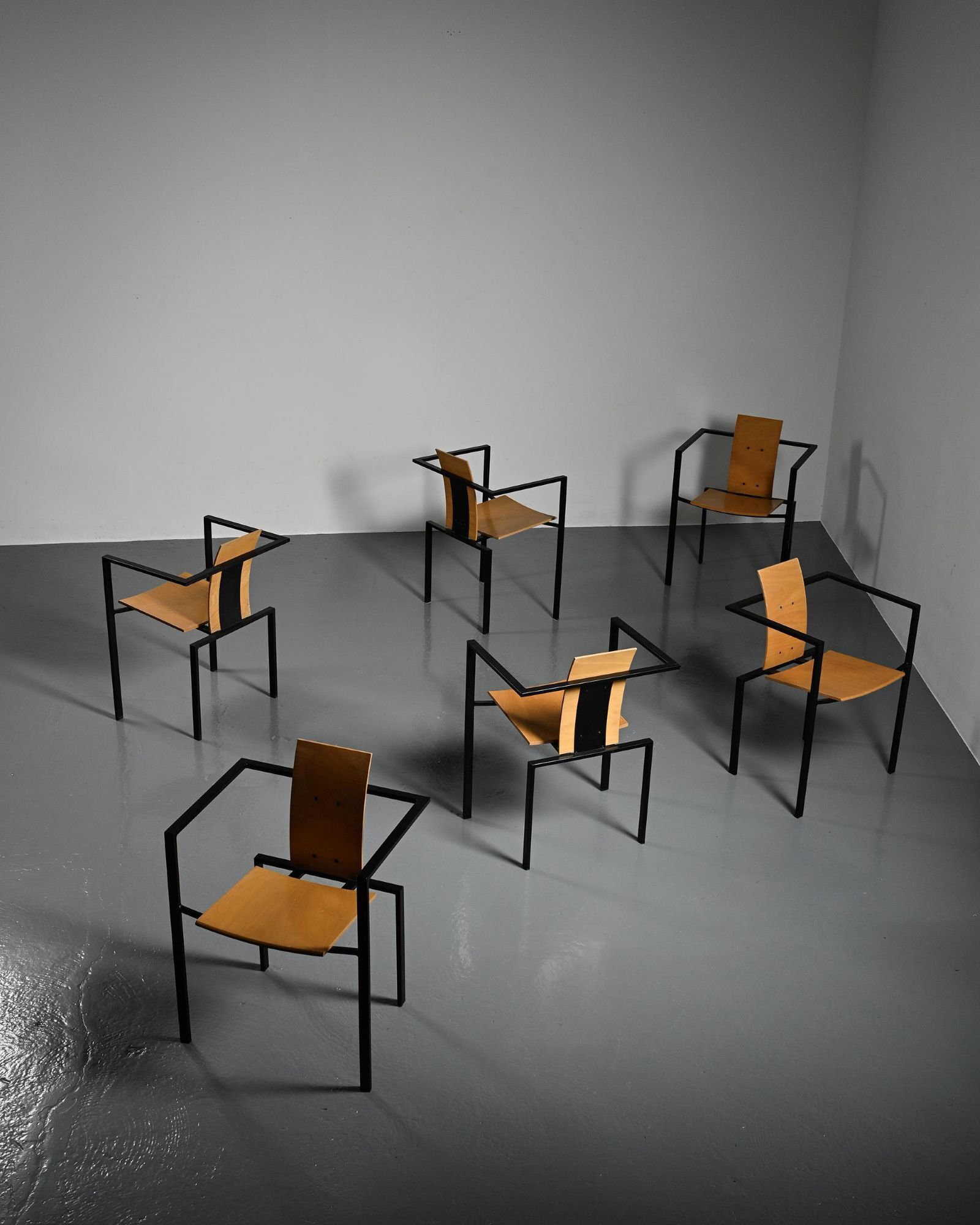 Set of six Trix chairs by Karl Friedrich Förster for KFF Design, Germany circa 1988.