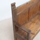 Old wooden bench with panelled backrest – 19th century