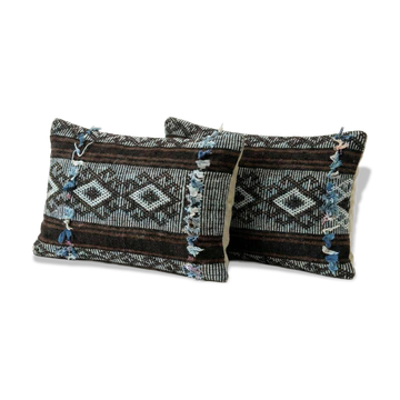 Set of 2 vintage kilim cushion covers 36x51 cm