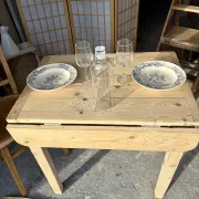 Folding wooden table