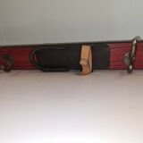 Wooden coat rack and cast iron hooks