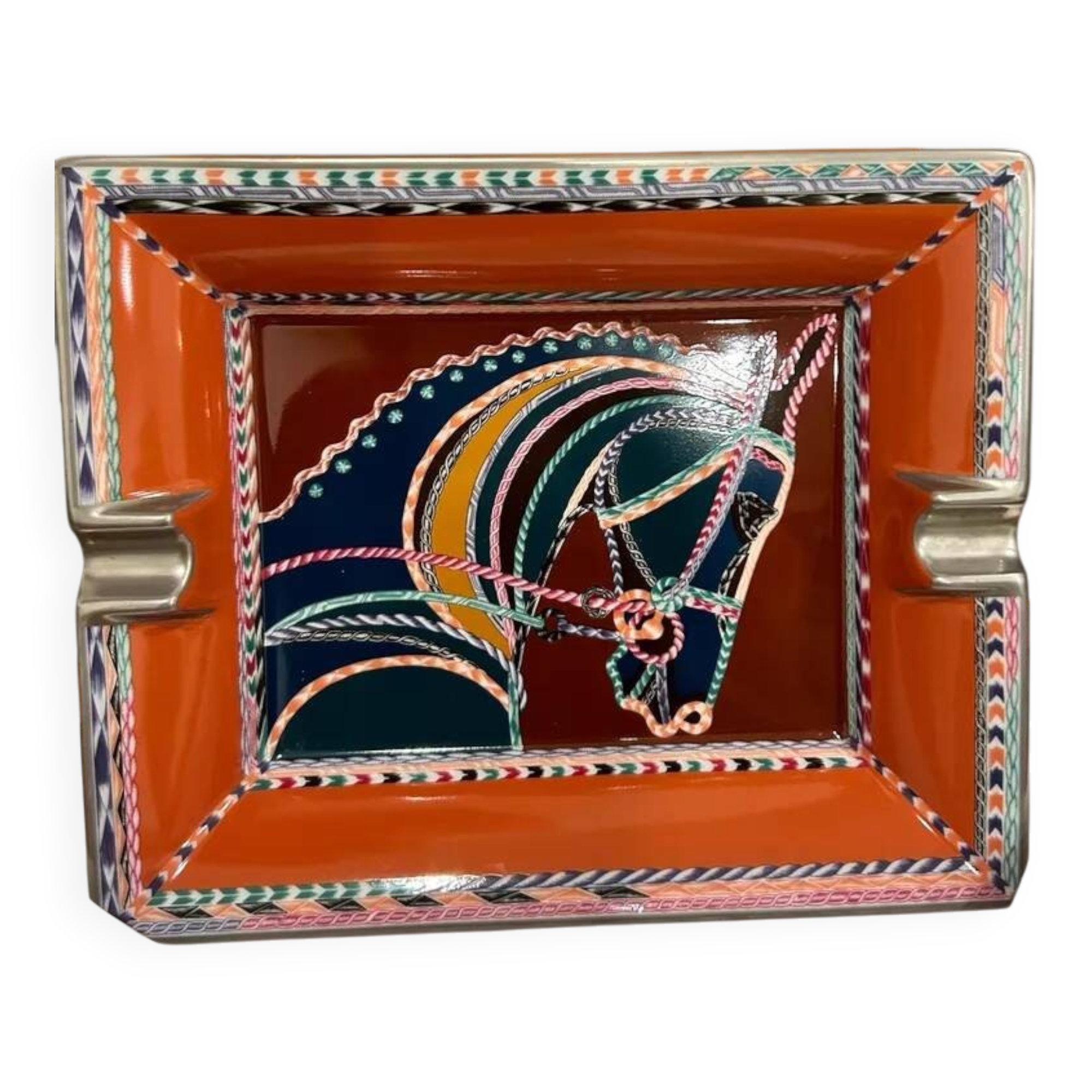 Cendrier en porcelaine fine Hermès – Cheval