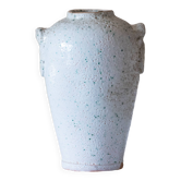 Vase ancien en terre cuite émaillée écume