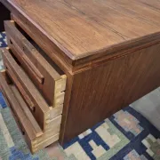 Rosewood mid century double sided desk by J Svenstrup, Denmark 1960s