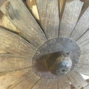 Roue porte clés ou autre en bois métal