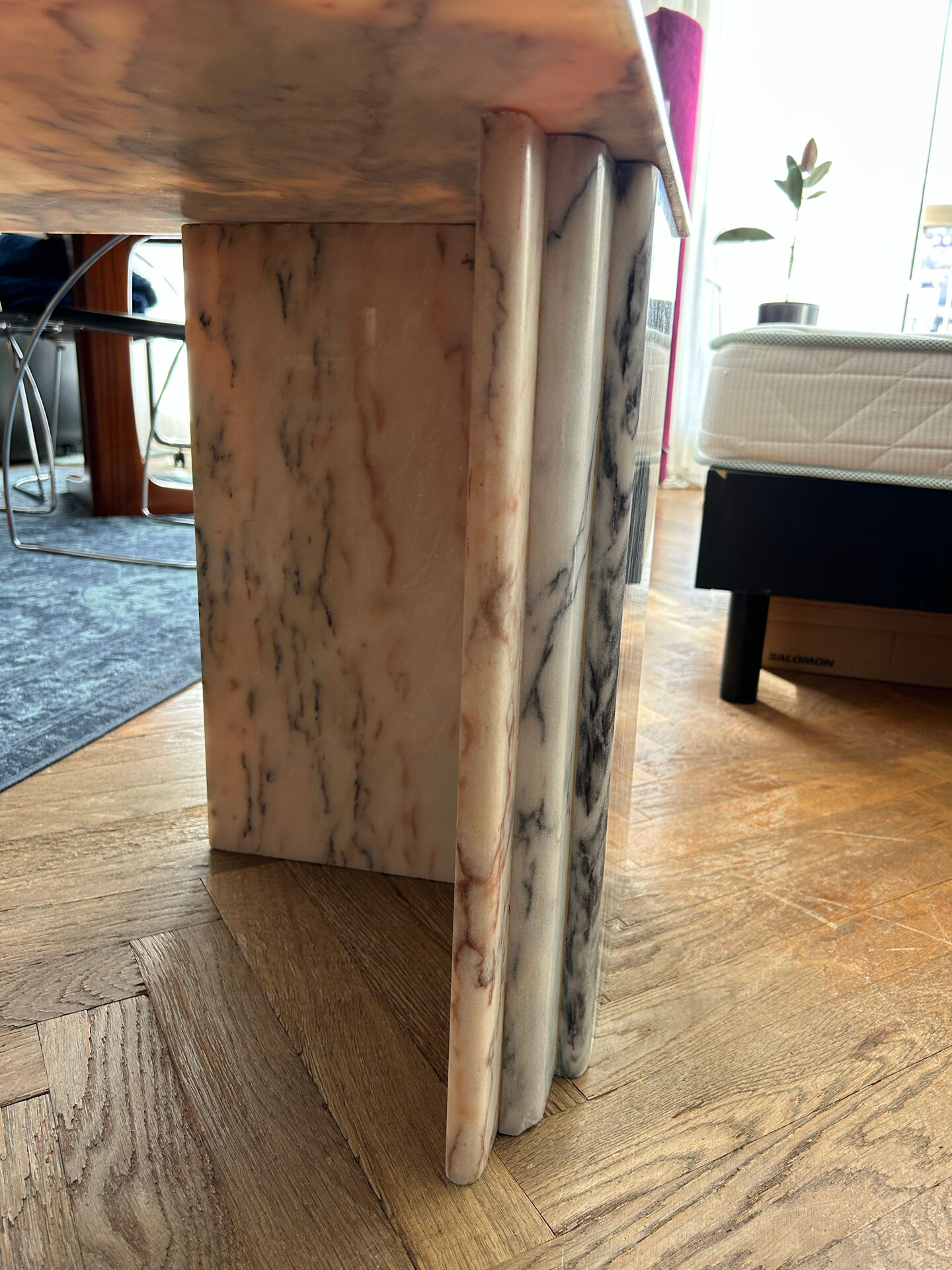 Water droplet marble coffee table design from the 70s.