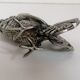 Duo of silver-plated roosters