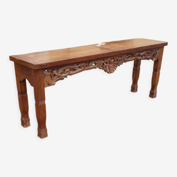 Solid teak console