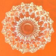 Cendrier verre transparent et ciselé années 1970