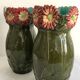 Paire de vases barbotine 1900