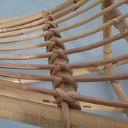 Large Bamboo Rocking Horse by Dirk van Sliedregt for Rohé Noordwolde, 1950s