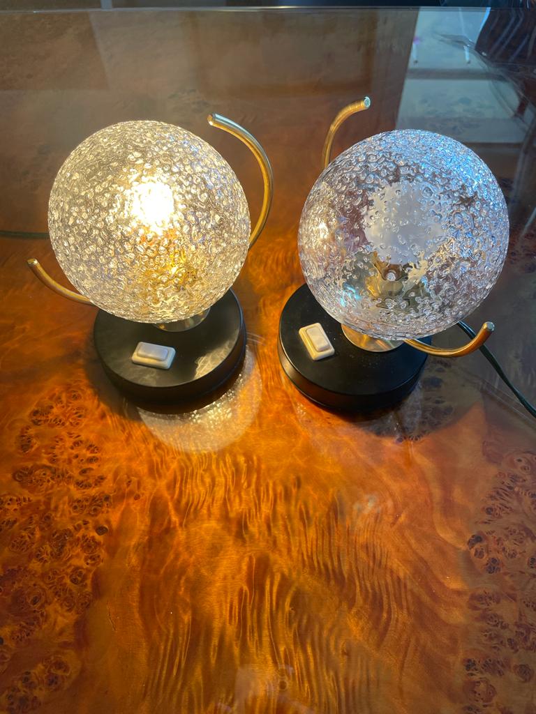 Table lamps globes 70s