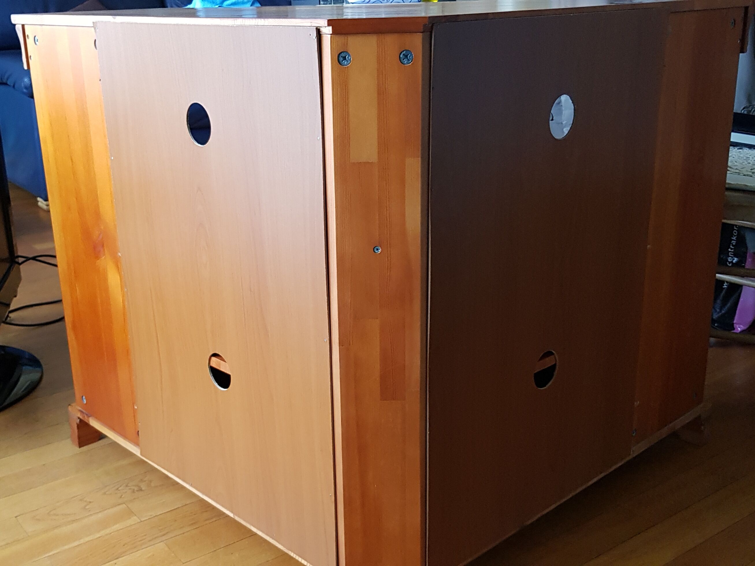 Solid wood corner TV cabinet Louis Philippe style