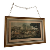 Gravure 'Rendez-vous de Chasse' encadrée