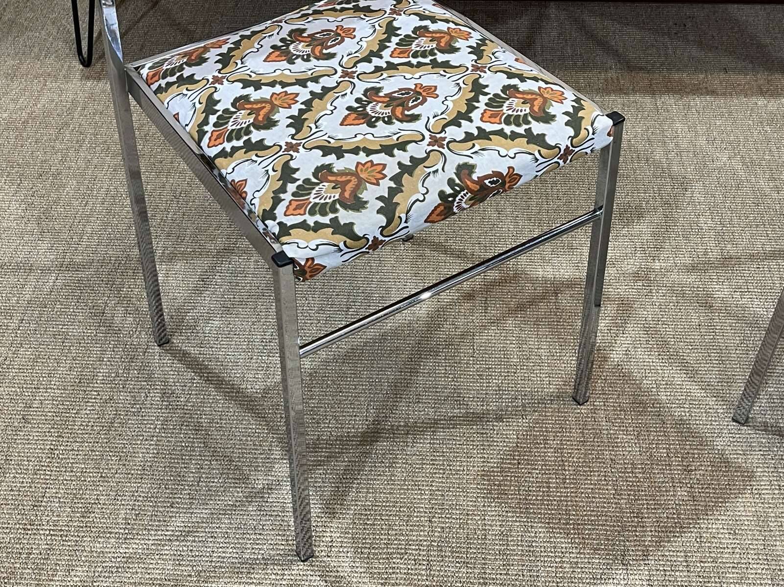 Pair of chrome chairs from the 70