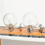 1980s pair of wall lamps, Karl Lenz, Germany