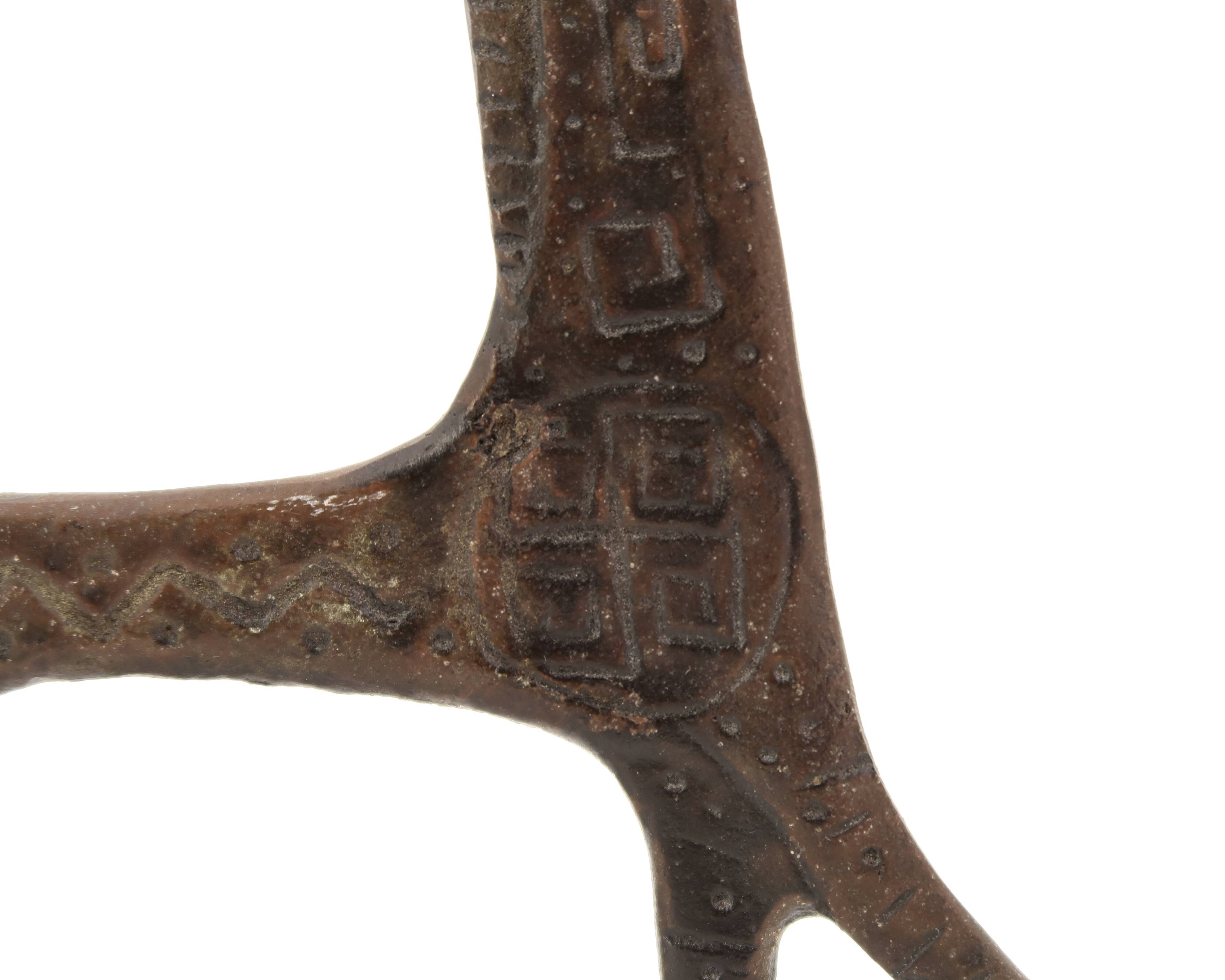 Etruscan Greek horse paperweight in bronze, 1950s