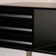 Bureau d'angle exécutif 'T96' d'Osvaldo Borsani pour Tecno en bois laqué noir
