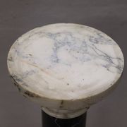Antique black and white marble column, Italy, late 19th century