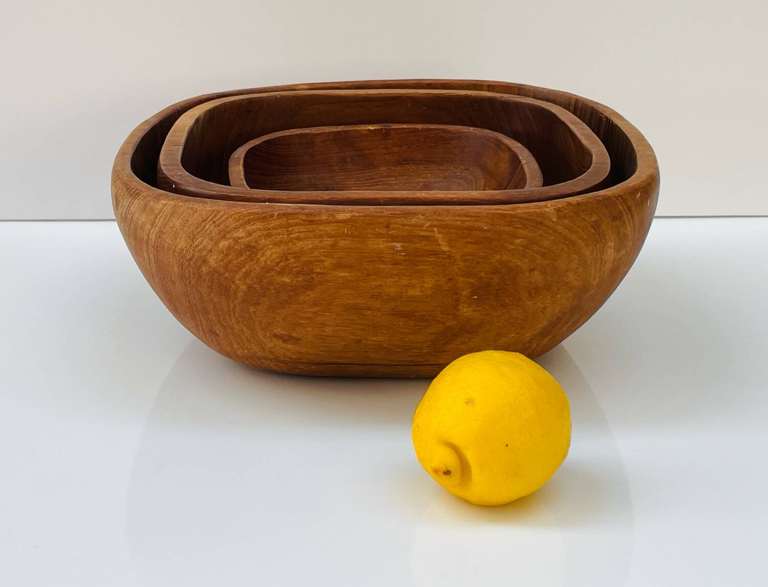 3 nesting teak salad bowls - Vintage - Scandinavian craftsmanship