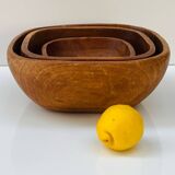 3 nesting teak salad bowls - Vintage - Scandinavian craftsmanship