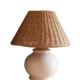 Ceramic and rattan table lamp