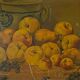 Oil on panel e croizet still life with apples grapes late nineteenth century