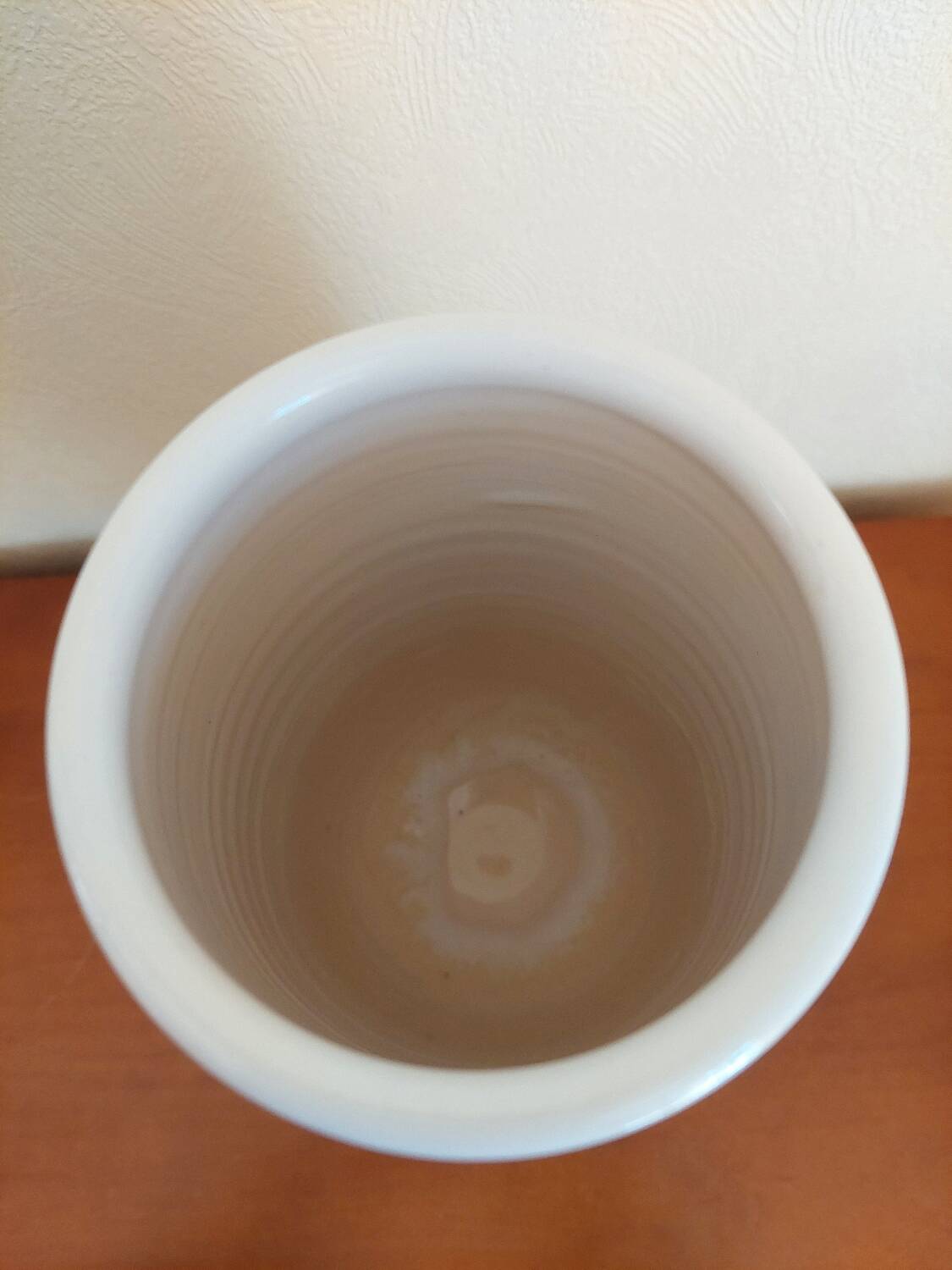 Vase signed Pol Chambost in white enameled ceramic